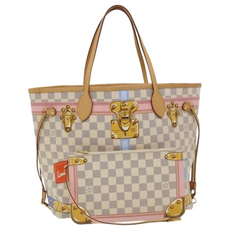 louis vuitton n41065|LOUIS VUITTON Neverfull MM Summer Trunk Collection Damier .